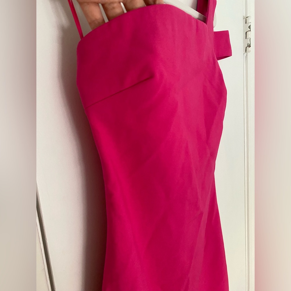 Likely Maxson Asymmetric Cold-Shoulder Evening Gown Fuchsia hot Pink size 2 NWT - Picture 9 of 13